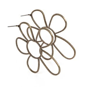 Brass Flower Earrings